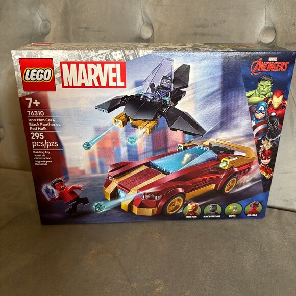 LEGO Marvel 76310 Iron Man Car & Black Panther vs Red Hulk Set (295 pcs) - Picture 2 of 4